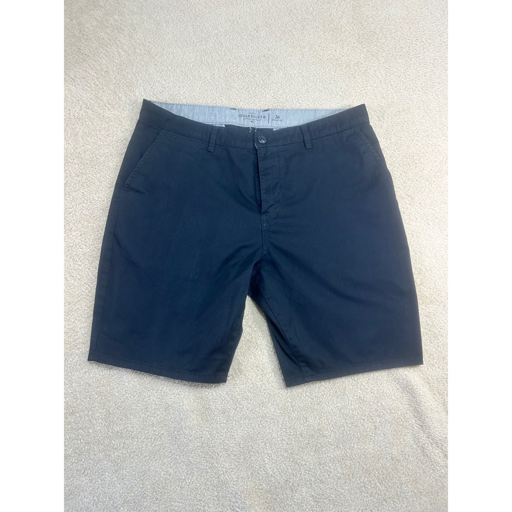 Quiksilver Mens Straight Fit Chino Shorts Size‎ 36 Navy Blue Casual